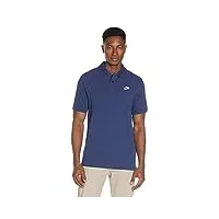 nike m nsw ce polo matchup pq chemise homme, bleu (midnight navy/white), m