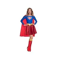 amscan-9906262eu warner bros dc comics superhero costume de super-héros pour adulte, taille 12-14 – 1 pièce, 9906262, multicolore, 38-40