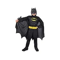 ciao- batman costume déguisement garçon original dc comics avec muscles rembourrés, boys, single, 11671.5-7, black, 5-7 ans