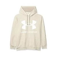 under armour - recover ss - sweat à capuche - homme - highland buff light heather (200)/onyx white - 4xl