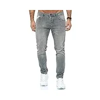 jeans pour homme pantalon denim slim fit stonewashed arena b gris w32 l32