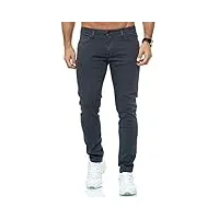 redbridge hommes denim jeans coupe slim chino de base occasionnels pantalon,gris foncé,32w / 32l