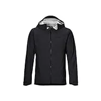 marmot evodry clouds rest jacket, veste imperméable, veste de pluie hardshell, coupe vent, respirant, homme, black, xl