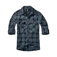 brandit chemise À carreaux homme chemise manches longues bleu/gris/noir xxl