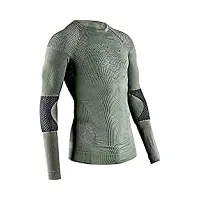 x-bionic combat energizer 4.0 long sleeves t shirt militaire manches longues homme femme mixte adulte, olive green/anthracite, fr : xl (taille fabricant : xl)