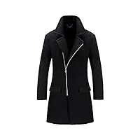 yichengshangmao manteau de fourrure d'automne/hiver dans le manteau long niszi manteau niti hommes de coupe-vent 180/xl noir