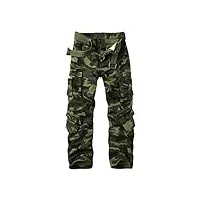 jessie kidden pantalon cargo de combat pour homme - camouflage militaire, camouflage vert, 38