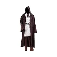 nuwind jedi costume pour homme tunique médiévale À capuche cape déguisement de halloween cosplay tenue pour adultes (multicolore, s)