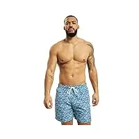 urban classics badehose floral swim shorts maillot, navy, m homme