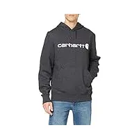 carhartt force delmont graphic hooded sweatshirt sweat à capuche, black heather, m homme