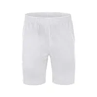fila fundamental short de tennis pour homme coupe moderne 20,3 cm, blanc, taille xl