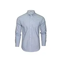 ben sherman - chemise décontractée - col boutonné - manches longues - homme (ciel (embroidered pocket logo)) s