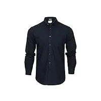 ben sherman - chemise décontractée - col boutonné - manches longues - homme (dark navy (embroidered pocket logo)) m