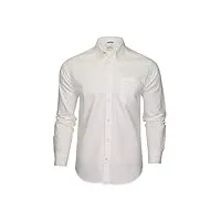 ben sherman - chemise décontractée - col boutonné - manches longues - homme (blanc (embroidered pocket logo)) xl