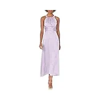 adrianna papell robe mi-longue en satin pour femme - violet - 46