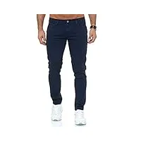 pantalon homme jeans colored denim coton slim fit blue foncé w36-l30