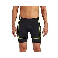zoot core short de triathlon pour homme 17,8 cm avec tissu endura et poches pour hanches, homme, jaune sécurité, large