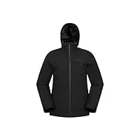 mountain warehouse veste imperméable covert pour homme - veste de pluie légère, respirante - coutures étanches - capuche ajustable - idéale pour les voyages et la marche noir xs
