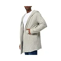 indicode hommes brekstad veste sweat avec capuche oversize en coton lt grey mix medium