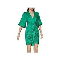 bcbgmaxazria robe courte en satin froncé pour femme. - vert - 32