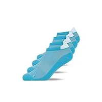 snocks chaussettes de course à pied homme lot de 4 running 4 paires bleu taille 43-46 - chaussettes de sport basses socquettes courtes respirantes