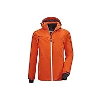 killtec kuopio mn ski jckt e veste fonctionnelle pour homme avec capuche zippée amovible et jupe pare-neige l orange