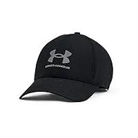 under armour iso-chill armourvent casquette de baseball ajustée - chapeau - homme, noir/gris (001)., l