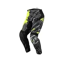 o'neal | pantalon motocross | mx mountain bike | ajusté pour une amplitude de mouvement maximale, léger, respirant et durable | pantalon element ride | adulte | noir jaune néon | taille 36/52
