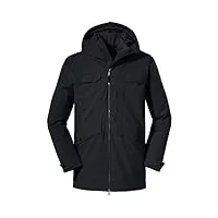 schöffel parka 3in1 pour femme moskau l veste d'hiver respirante avec rembourrage écologique et cordon de serrage, noir, 50