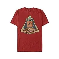 jurassic world t-shirt pour homme avec inscription « welcome » - rouge - taille s