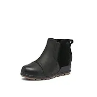 sorel women's evie pull-on boot - light rain - waterproof - black - size 9