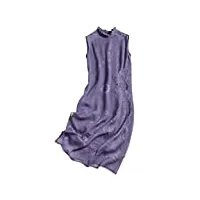 hangerfeng broderie sock colle sleeveless Élégante robe chinoise pour femmes2267m