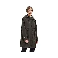 orolay femme manteau à capuche veste imperméable coupe-vent extérieur léger vert l