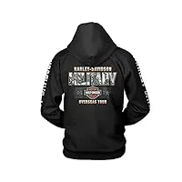 harley-davidson military - men's graphic pullover hooded sweatshirt - military collage | epic