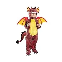 spooktacular creations child dragon costume for halloween trick or treating dinosaur dress-up pretend play,red