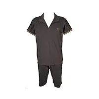 emporio armani pyjama homme coton manches courtes bermuda article 211047+211457 4p466, 04543 medium grey, m/48