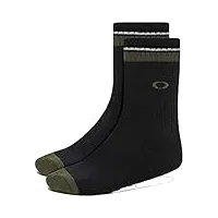 oakley essential socks (3 pcs) chaussettes essentielles (lot de 3), blackout, l homme