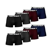 fortyfour lot de 8 boxers, pour homme, sous-vêtements, tailles s à 7xl, style rétro, 716b lot de 8 multicolores., m