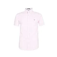 gant reg broadcloth gingham ss bd chemise, california pink, xl homme