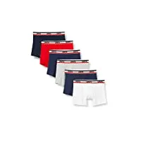 levi's homme levi's sportswear logo men's boxer briefs (6 pack) cale on, bleu/rouge/noir., xxl eu