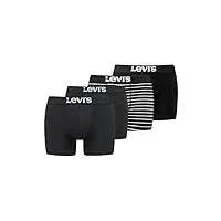 levi's boxer sous-vêtement, noir/blanc, xl (lot de 4) homme