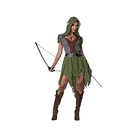 california costumes costume elven archer adulte marron vert taille m