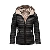 marikoo asraa veste mi-saison légère pour femme avec capuche xs-3xl, noir , xxl