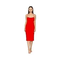 merry style fond de robe longue avec bretelles femme lingerie sous-vêtement sans manches sexy elégant ms-402 (rouge, 3xl)