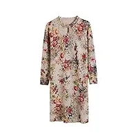 hangerfeng femme’s wool floral imprimé slim tricoté mock neck pullover chaud pullover au-dessus des robes de genou tops 1502 m
