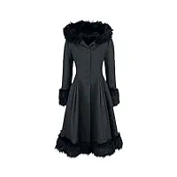 hell bunny manteau elvira femme manteaux noir xxl 90% polyester, 8% viscose, 2% elasthanne