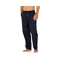 amazon essentials pantalon de pyjama tissé coupe droite homme, bleu marine, xl