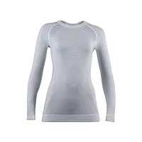 uyn fusyon cashmere uw lg_sl. t-shirt women's, blanc optique/crème, s/m