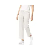 amazon essentials pantalon large en mélange de lin avec cordon de serrage (grandes tailles disponibles) femme, Écru, xxl