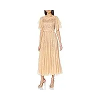 amelia rose embellished midi dress robe de demoiselle d'honneur, blush clair, 42 femme